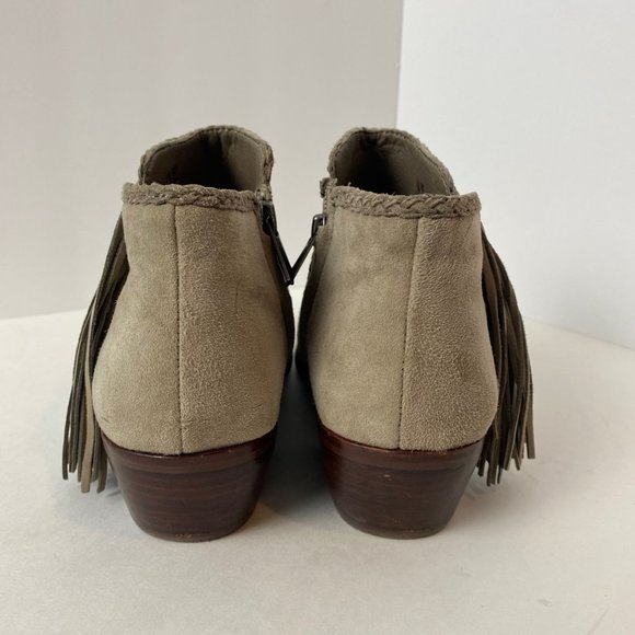 SAM EDELMAN Paige Suede Leather Fringe Ankle Booties with Braid Detail S… - Picture 9 of 14